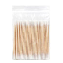 Precision Micro Wood Makeup Brushes & Cotton Swabs Set