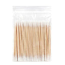 Precision Micro Wood Makeup Brushes & Cotton Swabs Set