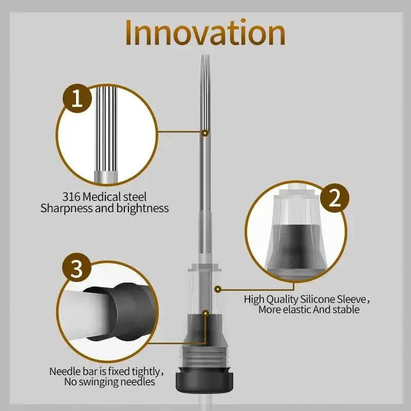 Precision Tattoo Needle Set Stainless Steel Sterilized