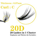 Premium 20D C Curl Mink Eyelash Extensions for Elegance