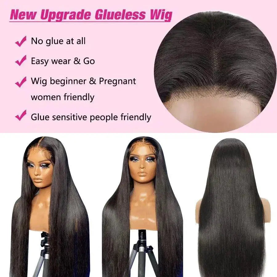 Premium 32 Inch Brazilian Human Hair Lace Front Wig Straight