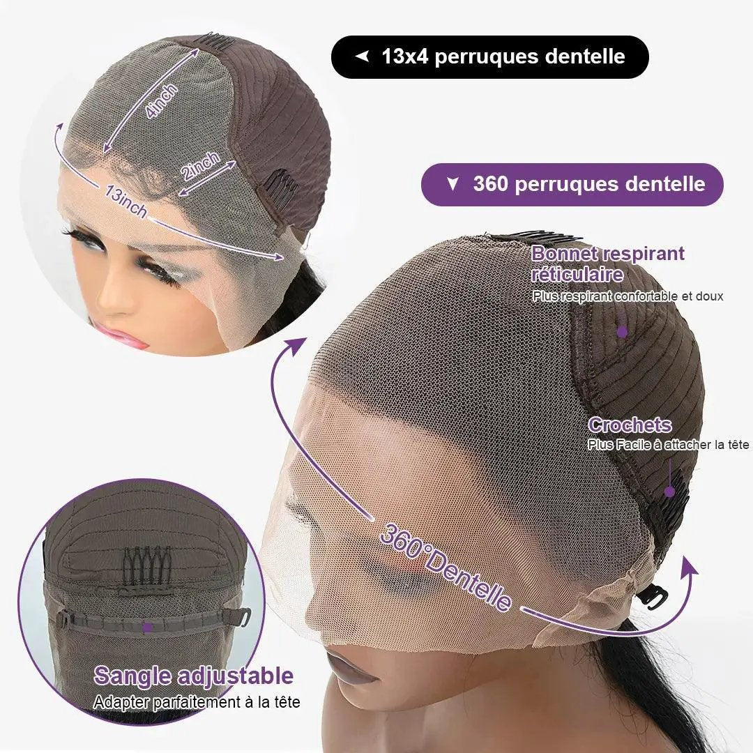 Premium 360 HD Full Lace Frontal Brazilian Remy Hair Wig