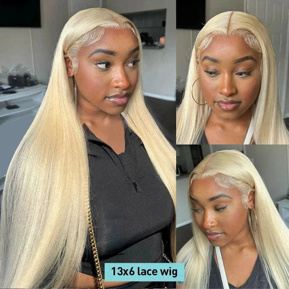 Premium 613 Blonde Human Hair Lace Front Wig Remy Brazilian