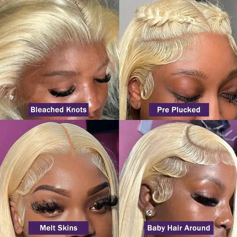 Premium 613 Blonde Human Hair Lace Front Wig Remy Brazilian