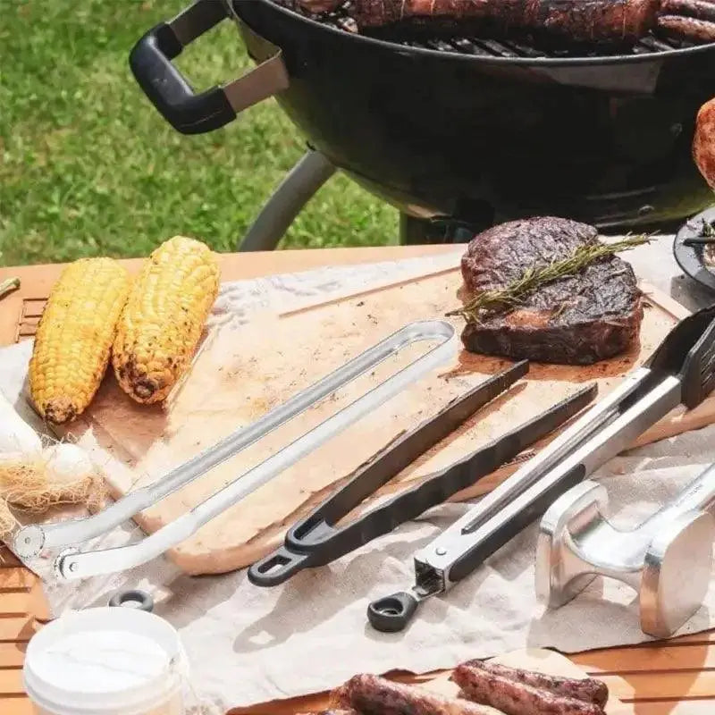 Stainless Steel BBQ Sausage Tongs For Perfect Grilling