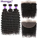 Premium Brazilian Deep Wave Hair Bundles with Lace Frontal