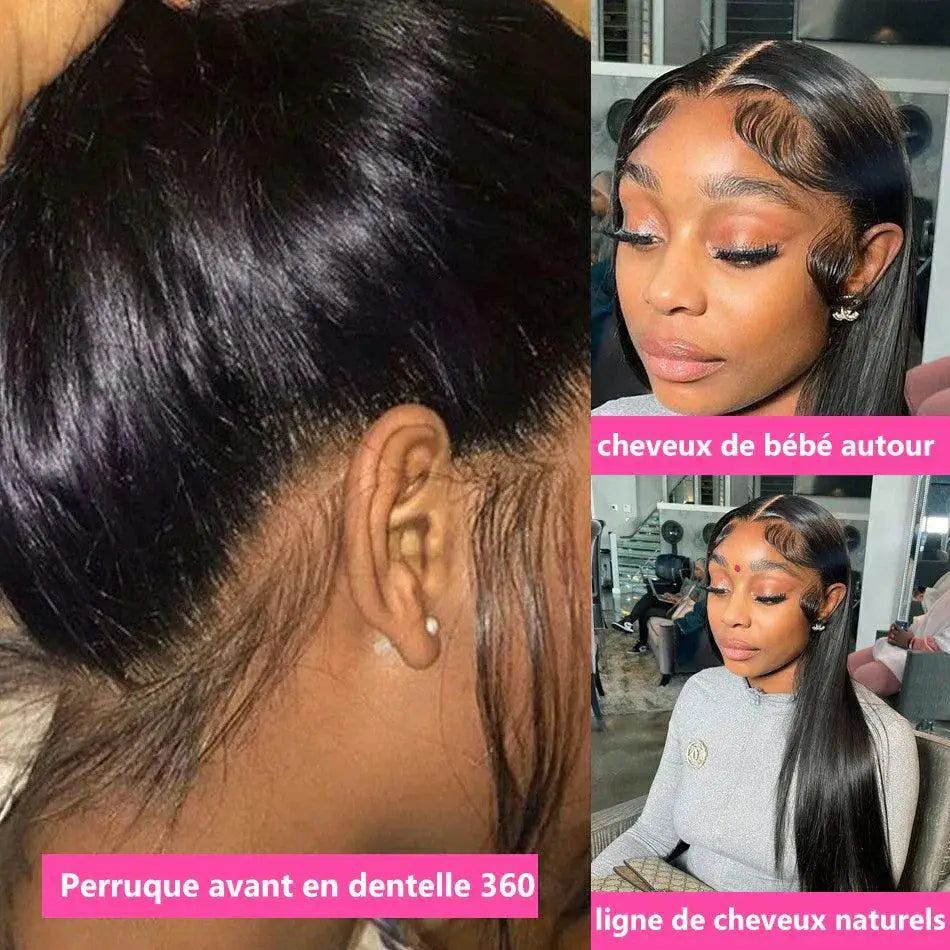 Premium Brazilian Human Hair Straight Wig With HD Lace