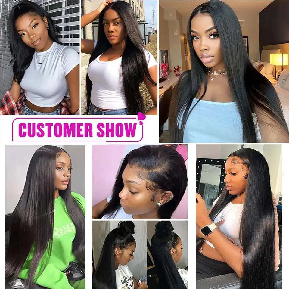 Premium Brazilian Straight Hair Bundle With Lace Closure Set