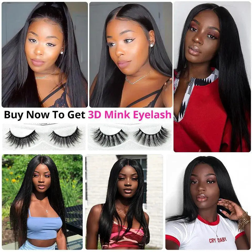 Premium Brazilian Straight Lace Front Wig Remy Human Hair