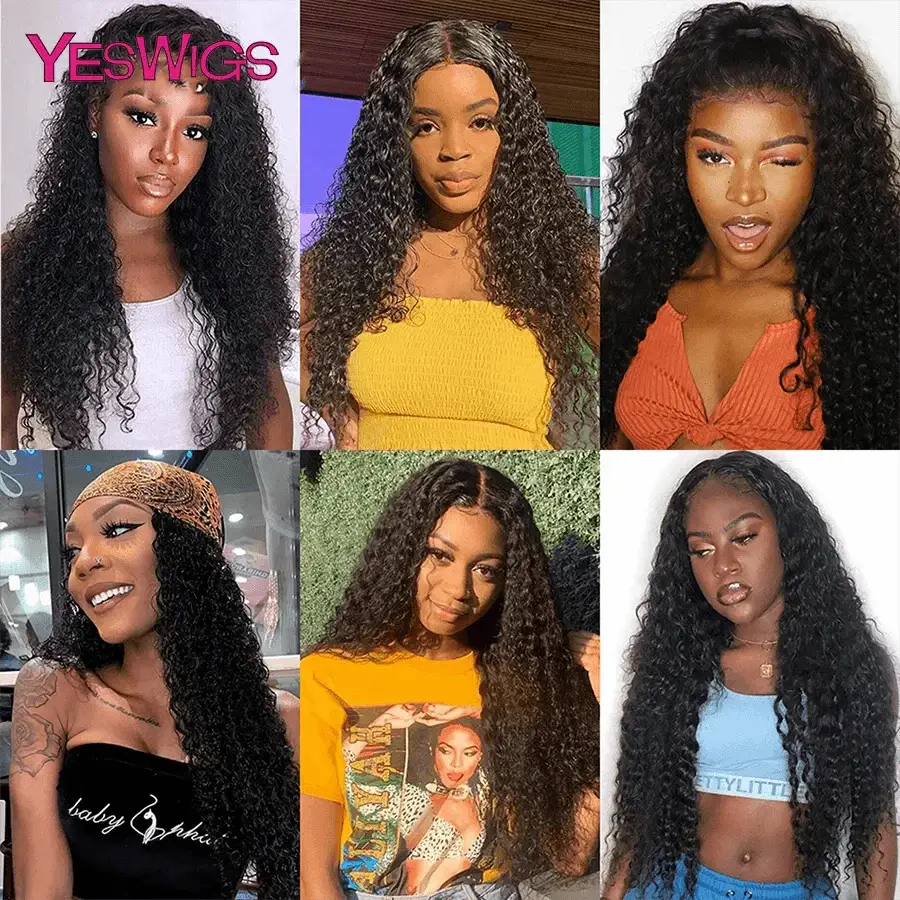 Deep Curly Wave Lace Front Wig 100 Percent Virgin Hair