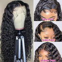Premium Deep Wave Human Hair Wig with Lace Closure