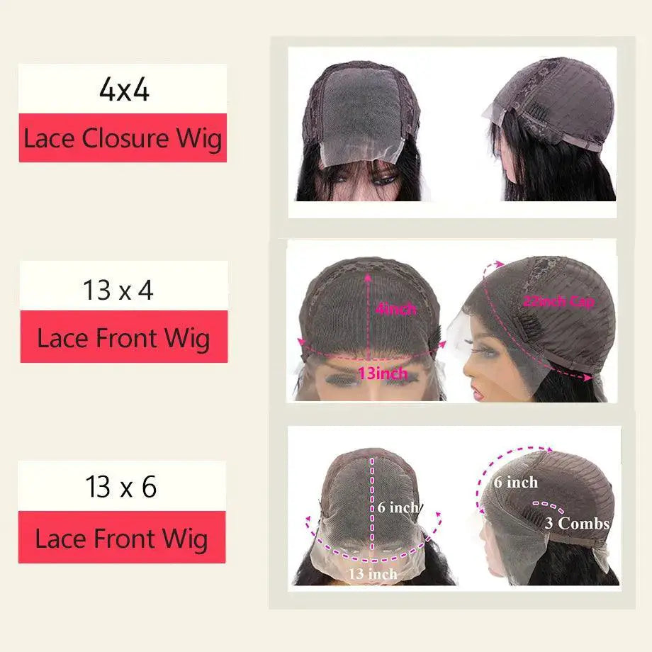 Premium Deep Wave Human Hair Wig With Lace Closure