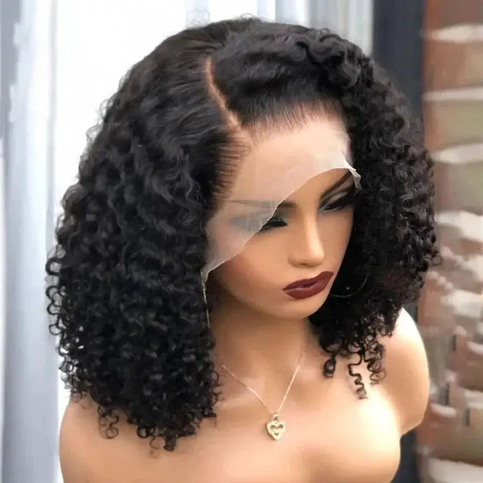 Premium Deep Wave Lace Frontal Bob Wig Brazilian Hair