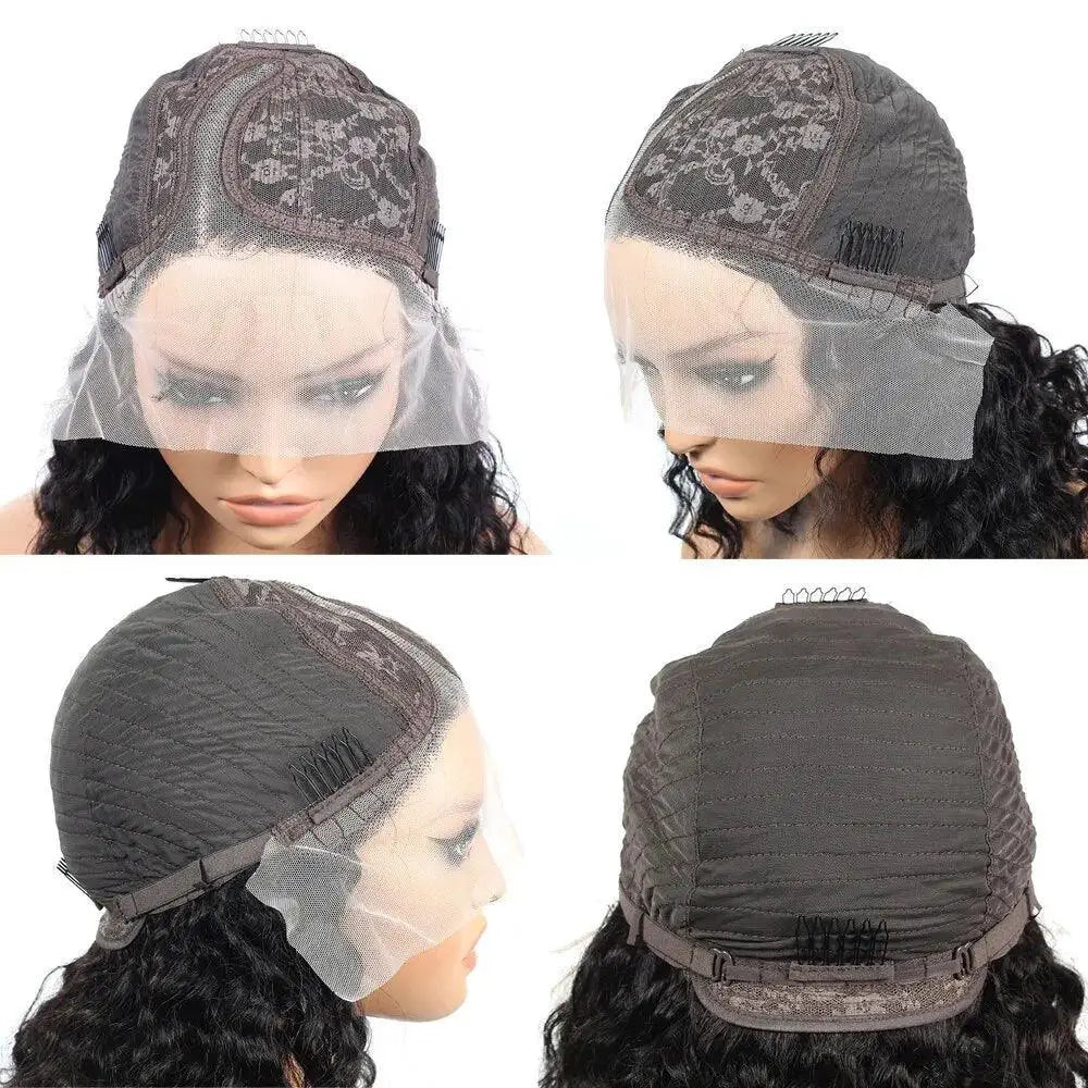Premium Deep Wave Lace Frontal Bob Wig Brazilian Hair