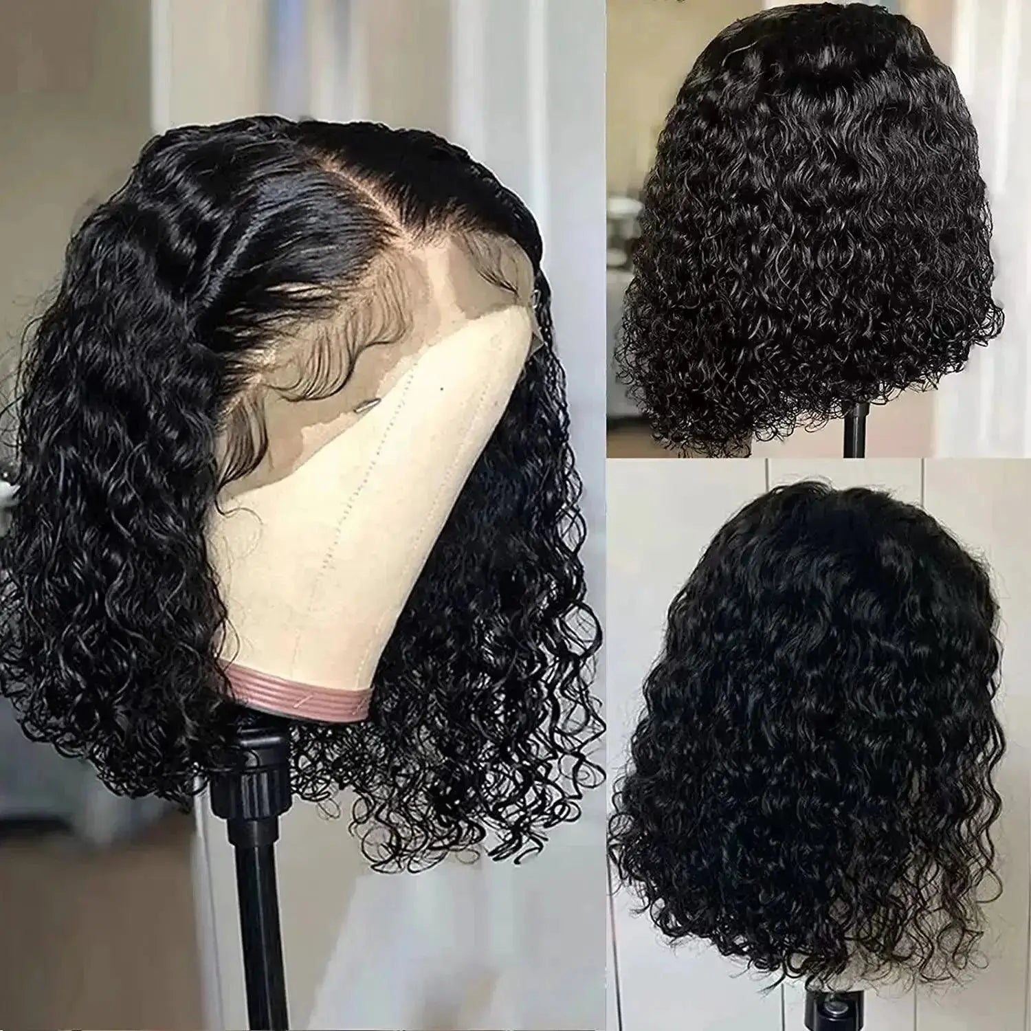 Premium Deep Wave Lace Frontal Bob Wig Brazilian Hair