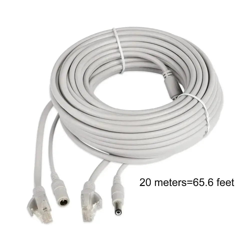 Premium ESCAM RJ45 DC Power Ethernet Cable for CCTV Cameras
