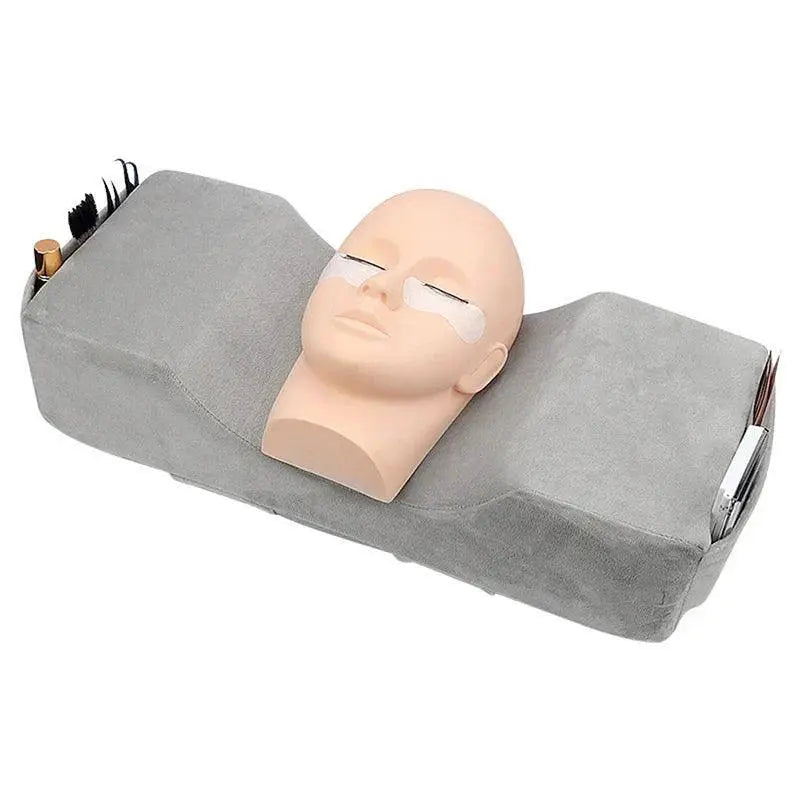 Premium Eyelash Extension Support Pillow With Tool Pocket