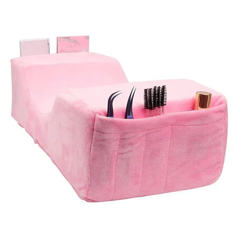 Premium Eyelash Extension Support Pillow With Tool Pocket