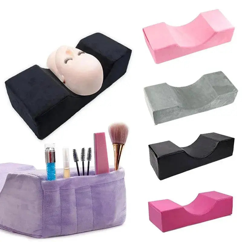 Premium Eyelash Extension Support Pillow With Tool Pocket
