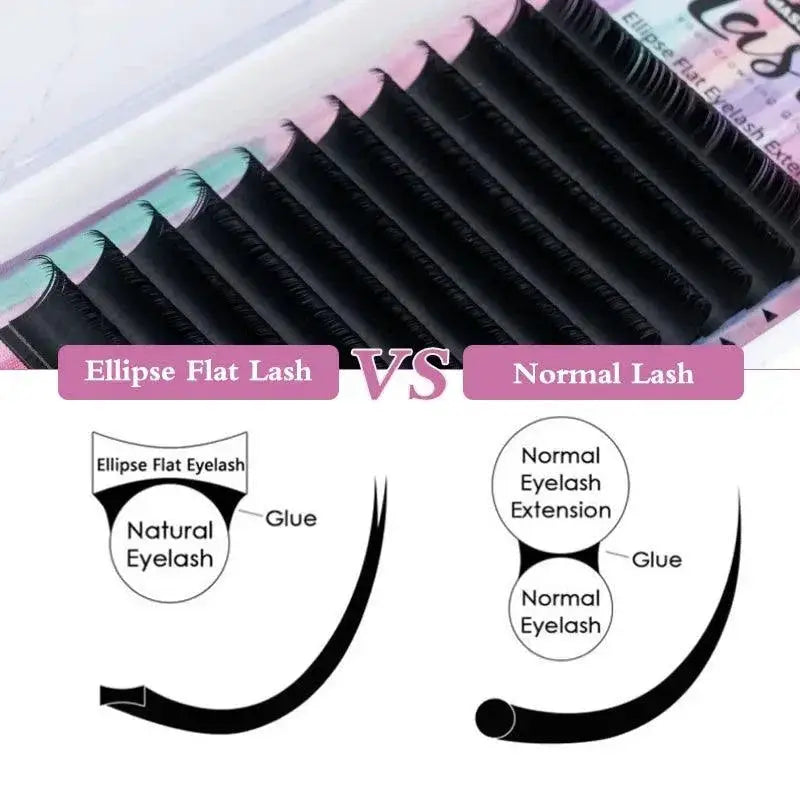 Premium Flat Eyelash Extensions For Natural Elegance Deluxe