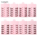 Premium Fluffy Faux Mink Half Eye Lashes Kit for Makeup