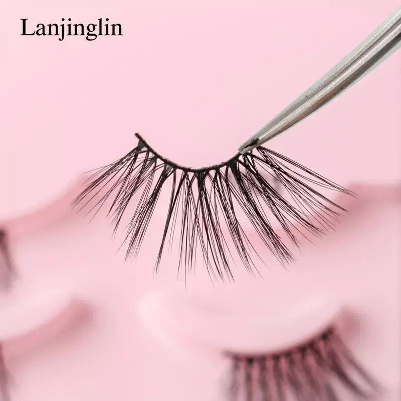 Premium Faux Mink Half Eye Lashes Kit For Makeup Collection