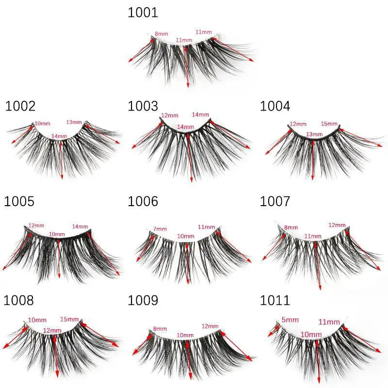 Premium Faux Mink Half Eye Lashes Kit For Makeup Collection