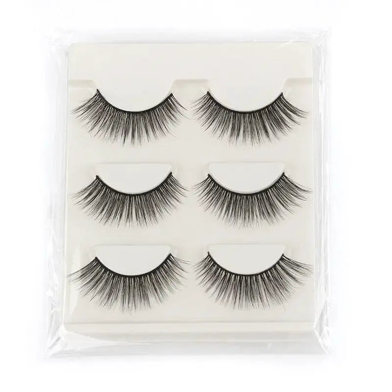 Premium Faux Mink Half Eye Lashes Kit For Makeup Collection