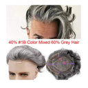 Grey Lace Front Hairpiece For Men Daily