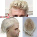 Grey Lace Front Hairpiece For Men Daily