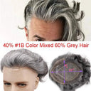 Grey Lace Front Hairpiece For Men Daily
