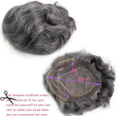 Grey Lace Front Hairpiece For Men Daily