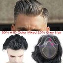 Grey Lace Front Hairpiece For Men Daily