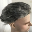 Grey Lace Front Hairpiece For Men Daily
