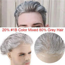Grey Lace Front Hairpiece For Men Daily