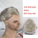 Grey Lace Front Hairpiece For Men Daily