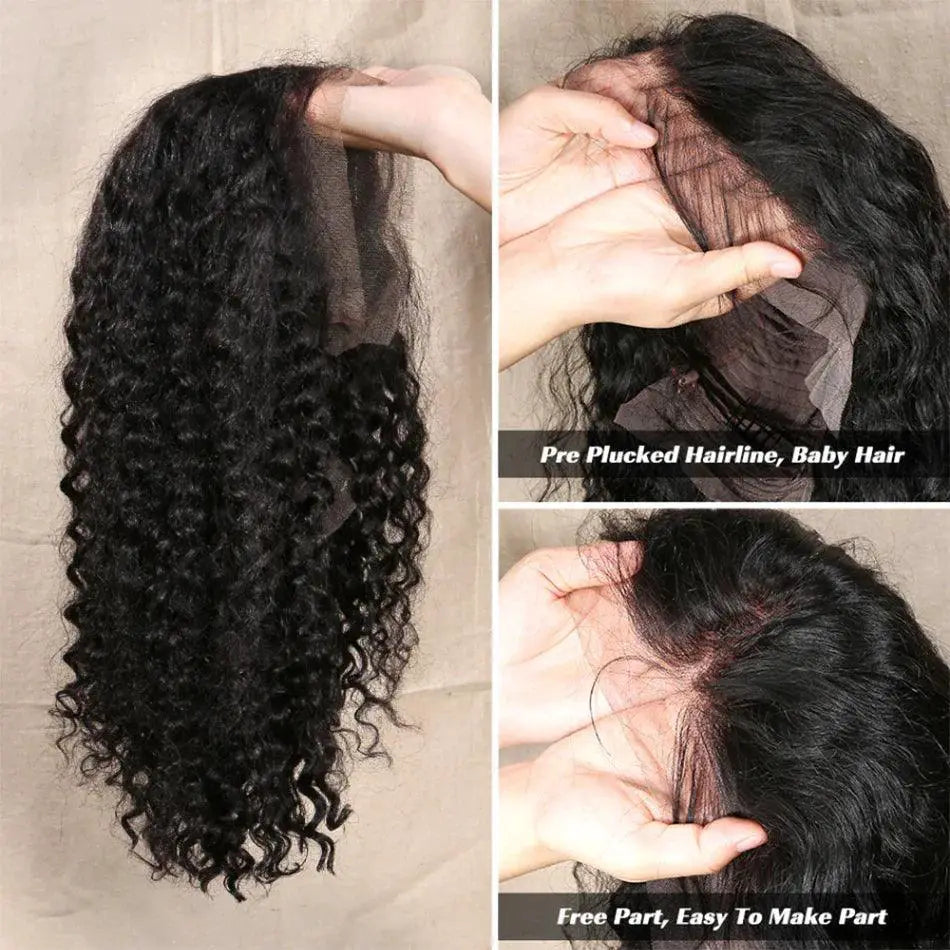 Premium Malaysian Kinky Curly Lace Front Wig Glamour Look