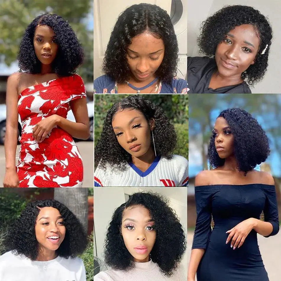 Premium Malaysian Kinky Curly Lace Front Wig Glamour Look