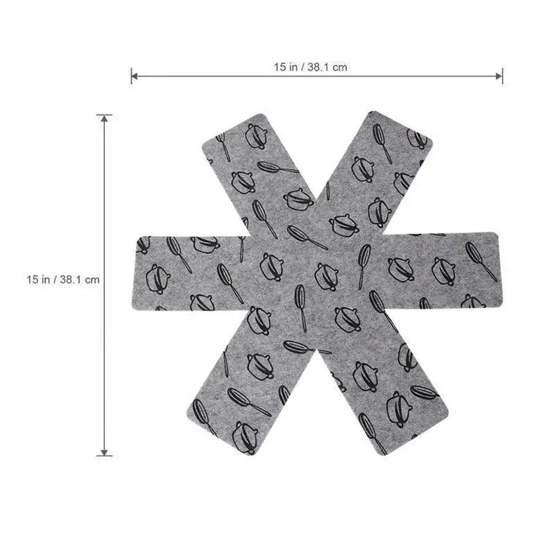 Premium Nonstick Pot And Pan Protectors 5 In 1 Divider Pads