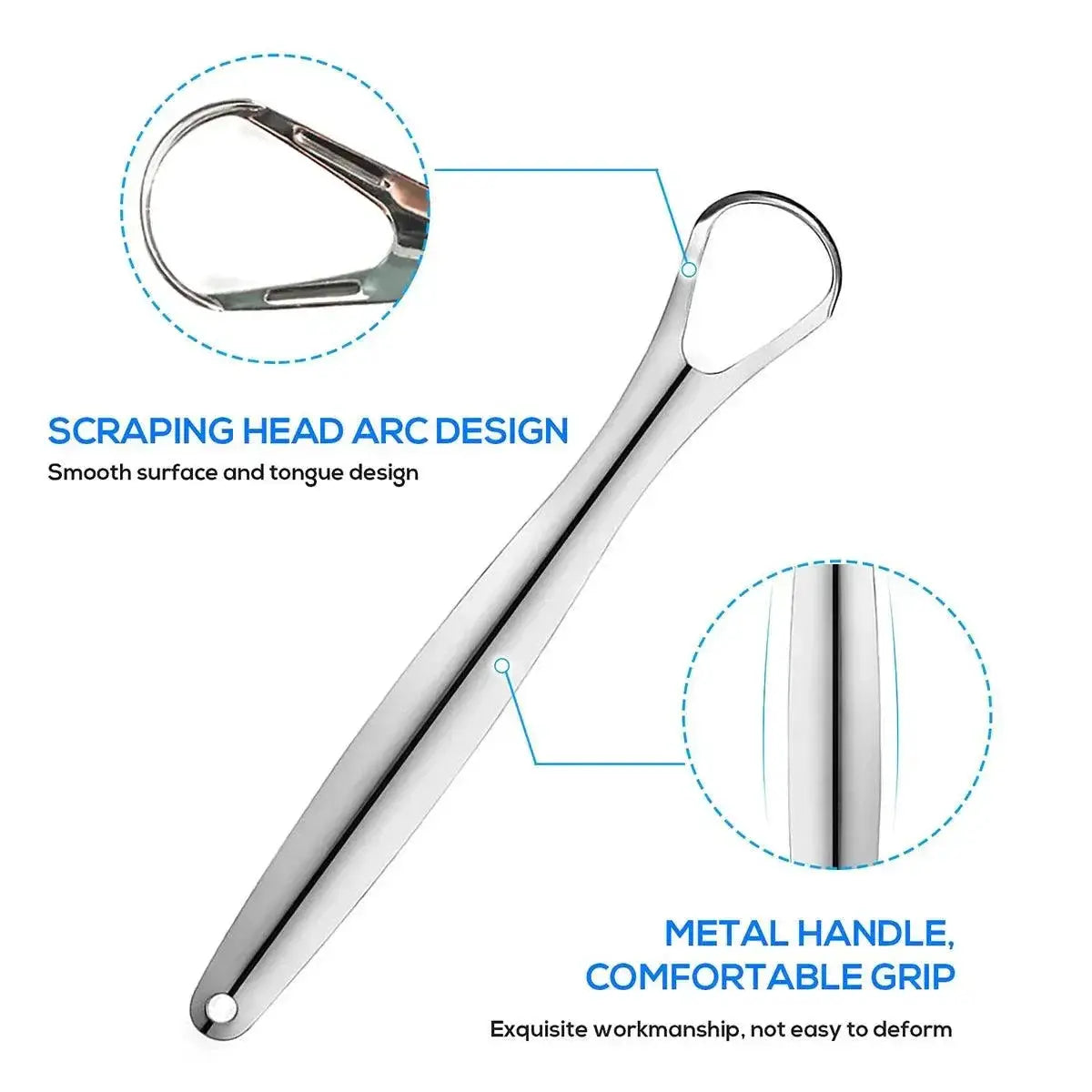 Premium Stainless Steel Tongue Scraper Set for Fresh Breath