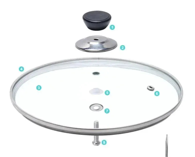 Stainless Steel Wok Lid With Glass Cover For Chef Pans