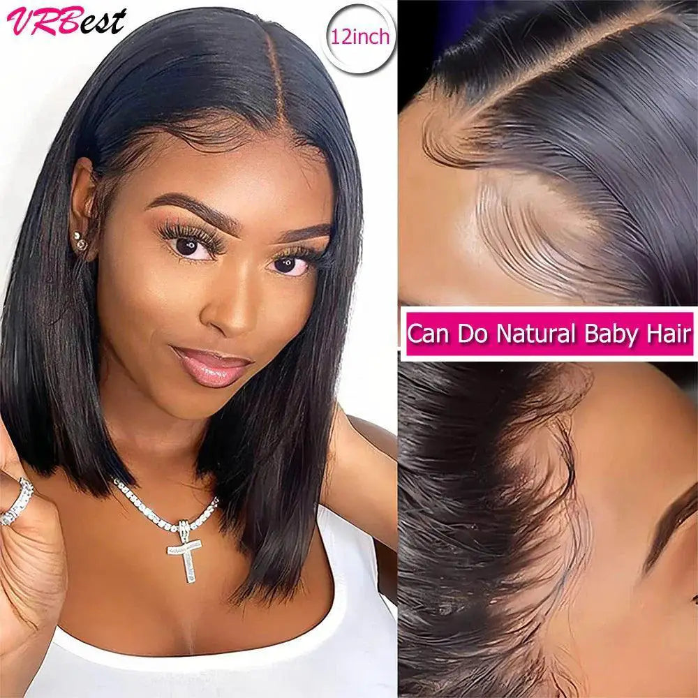 Premium Straight Bob Lace Front Wig Brazilian Hair