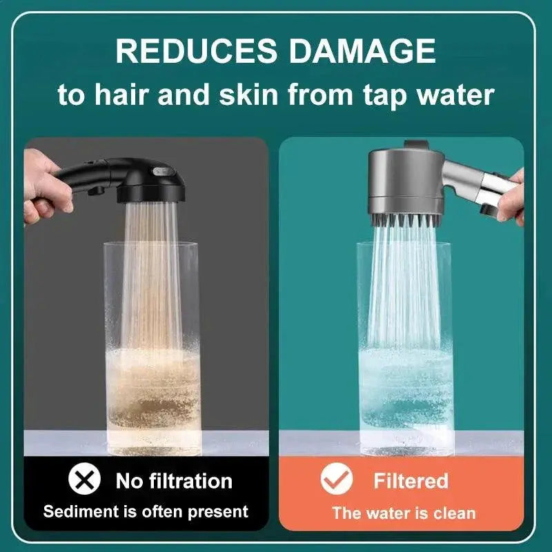 Pressurized Massage Showerhead Clean Water High Pressure
