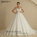 Princess Sweetheart Wedding Gown Vintage Ivory Glitter Skirt