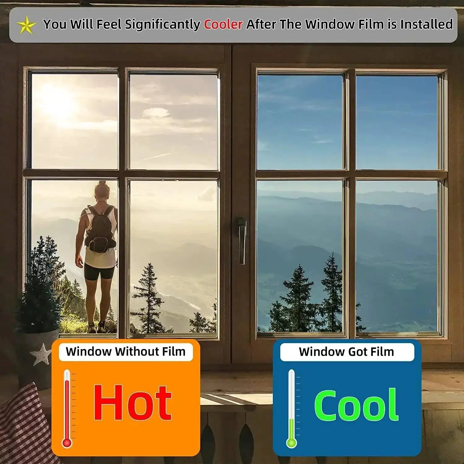 Privacy Window Film UV Blocking Heat Control For Comfort
