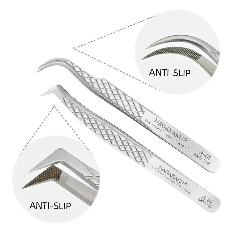 Professional 3D Volume Eyelash Extension Tweezers Set