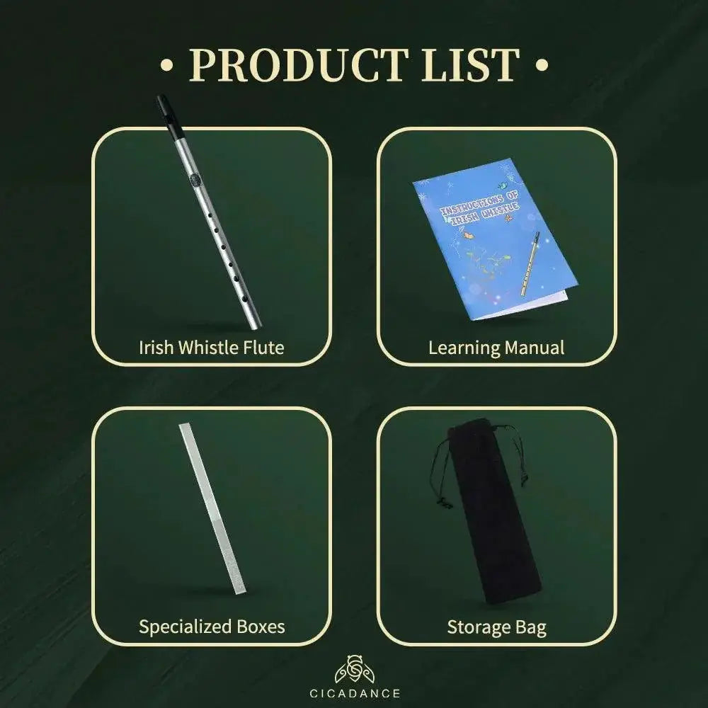 Professional C D Key Irish Whistle 6 Holes Flute Beginners