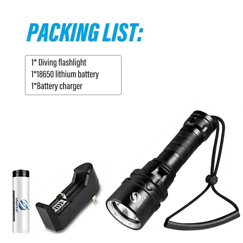Professional Diving Flashlight Waterproof Light Adventures