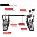 Professional Drum Pedal Aluminum Alloy Double Drum Set