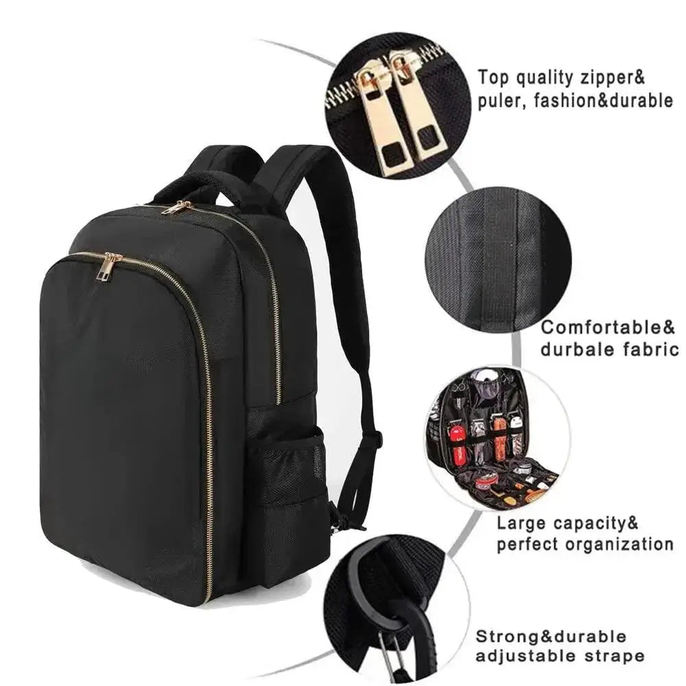 Pro Hairstylist Portable Clippers Organizer Backpack